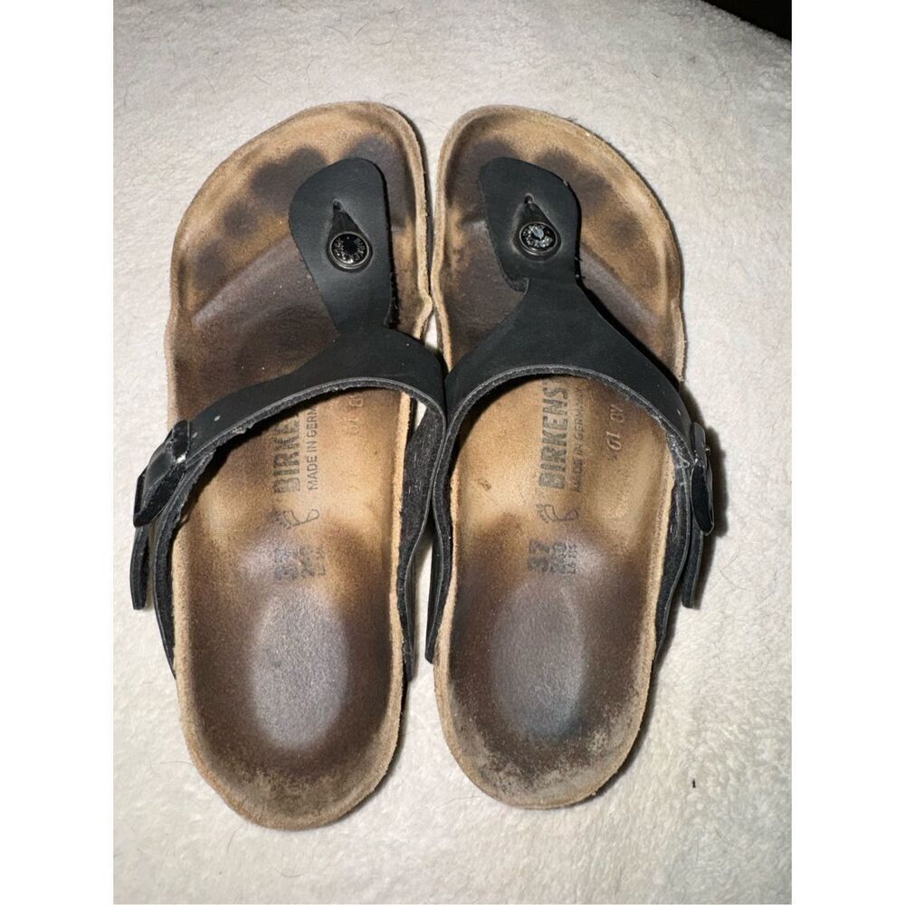 Authentic leather Gizeh Birkenstocks size 37